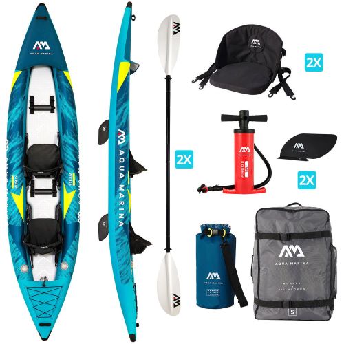 Kajak dwuosobowy Aqua Marina Steam 412 2022 z 2 wiosłami KP-1