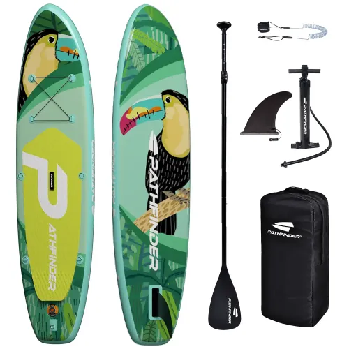 Deska SUP Pathfinder Toucan Leaf 10'2" z kompletem akcesoriów