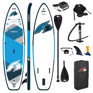 Deska SUP F2 Strato 12'2" Blue COMBO + pompka elektryczna