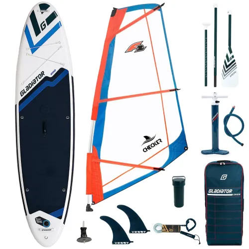 Deska Gladiator Wind 10'7" z pędnikem F2 Checker + paleta