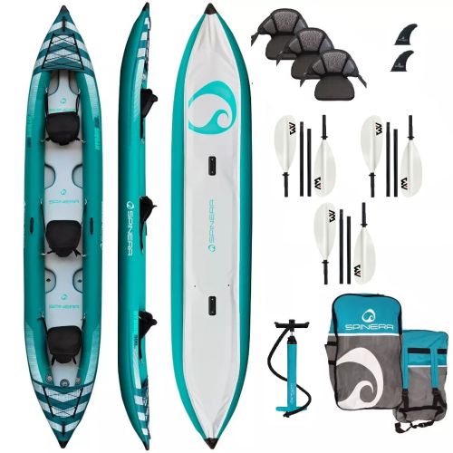 Kajak pompowany Spinera Hybris 475 3-osobowy 25143 + 3x Wiosło KP-1 + Pompka