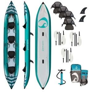 Zdjęcie produktu - Kajak pompowany Spinera Hybris 510 4-osobowy 25132 + 3x Wiosło Kp-1 + Pompka