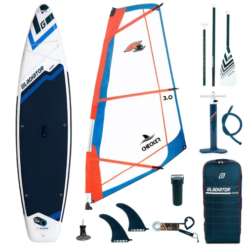 Deska Gladiator Wind 11'6" z pędnikem F2 Checker + paleta