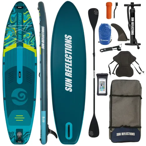 Deska SUP Sun Reflections L 11'6" Emerald Drift COMBO