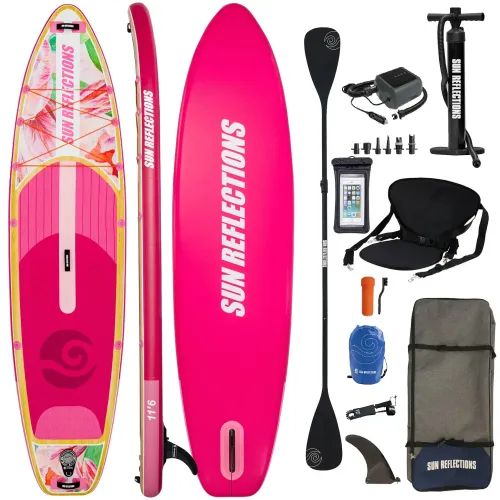 Deska SUP Sun Reflections L 11'6" Soft Blush COMBO + pompka elektryczna