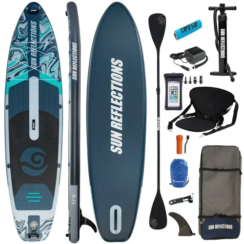 Deska SUP Sun Reflections L 11'6" Forest Gray SUPER COMBO