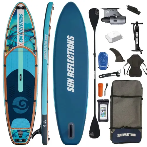 Deska SUP Sun Reflections L 11'6" + silnik Bluedrive S + adapter