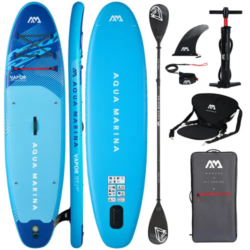 Deska SUP Aqua Marina Vapor 10'4" z wiosłem i siedziskiem kajakowym