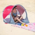 Namiot plażowy samorozkładający NILS Camp - czerwono-szary NC3142