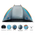 Namiot plażowy z podłogą NILS Camp - niebieski NC8030