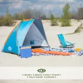 Namiot plażowy z podłogą NILS Camp - niebieski NC8030