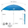 Parasol plażowy XL 220 cm NILS niebieski NC7822