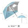 Parasol plażowy XXL 240 cm NILS niebieski NC17114