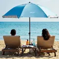Parasol plażowy XXL 240 cm NILS niebieski NC17114