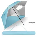 Parasol plażowy XXL 240 cm NILS niebieski NC17114