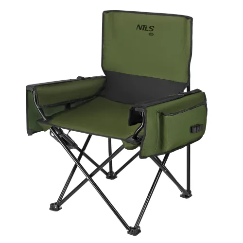 Krzesło turystyczno-wędkarskie NILS Camp - zielone NC3703
