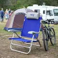 Krzesło turystyczne 2w1 składane NILS Camp - niebiesko-szare NC3502