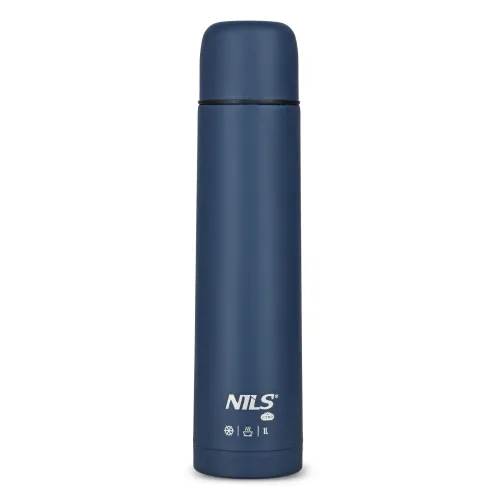 Termos turystyczny 1 litr NILS Camp - niebieski NC3804