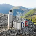 Kubek kempingowy z karabińczykiem (niebieskim) 330 ml NILS Camp - NC17110