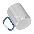 Kubek kempingowy z karabińczykiem (niebieskim) 330 ml NILS Camp - NC17110