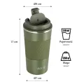 Kubek termiczny 510 ml NILS - zielony NCC09