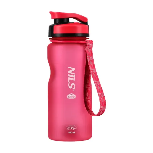 Butelka tritanowa 600 ml NILS Camp - różowa NC1740