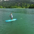 Deska SUP Aqua Marina Vapor 10'4" BT-23VAP z wiosłem i siedziskiem kajakowym, pompką elektryczną AM EP-T16 i bojką na wiosło