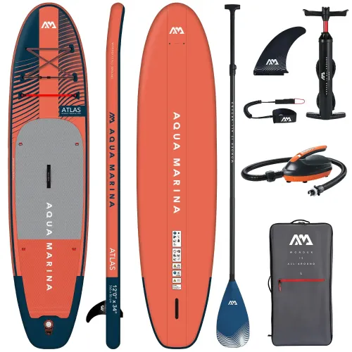 Deska SUP Aqua Marina Atlas 12'0" BT-23ATP + pompka elektryczna AM EP-T16