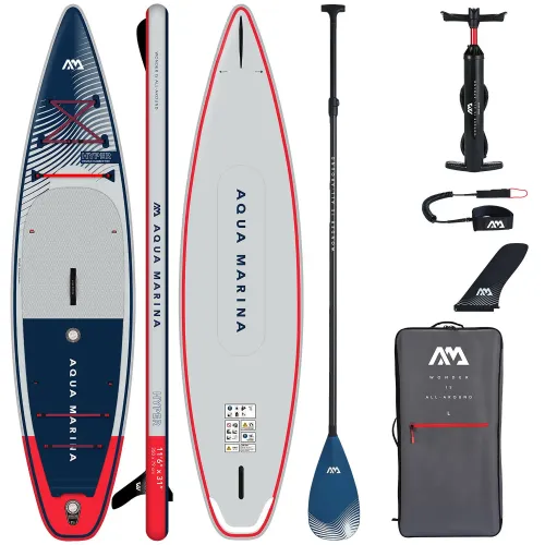 Deska Sup Aqua Marina Hyper 11'6" Navy Blue z wiosłem karbonowym