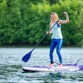 Deska SUP Aqua Marina Coral Touring 11'6" BT-23CTPN z wiosłem i siedziskiem kajakowym, pompką elektryczną AM EP-T16 i bojką na wiosło