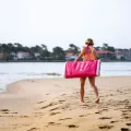 Deska SUP Aqua Marina Coral Touring 11'6" BT-23CTPR Raspberry z wiosłem i siedziskiem kajakowym, pompką elektryczną AM EP-T16 i bojką na wiosło