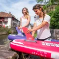 Deska SUP Aqua Marina Coral Touring 11'6" BT-23CTPR Raspberry z wiosłem i siedziskiem kajakowym, pompką elektryczną AM EP-T16 i bojką na wiosło