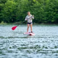 Deska SUP Aqua Marina Coral Touring 11'6" BT-23CTPR Raspberry z wiosłem i siedziskiem kajakowym, pompką elektryczną AM EP-T16 i bojką na wiosło