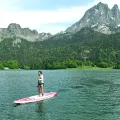 Deska SUP Aqua Marina Coral Touring 11'6" BT-23CTPR Raspberry z wiosłem i siedziskiem kajakowym, pompką elektryczną AM EP-T16 i bojką na wiosło