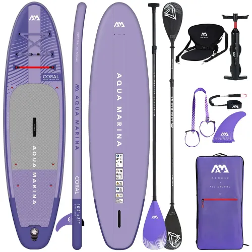 Deska SUP Aqua Marina Coral 10'2" BT-23COPN Night Fade z wiosłem i siedziskiem kajakowym