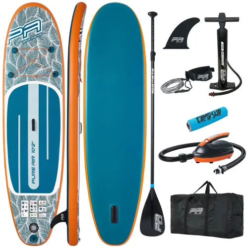 Deska SUP Aqua Marina Pure Air 10'2" Tropic z pompką elektryczną i bojką na wiosło
