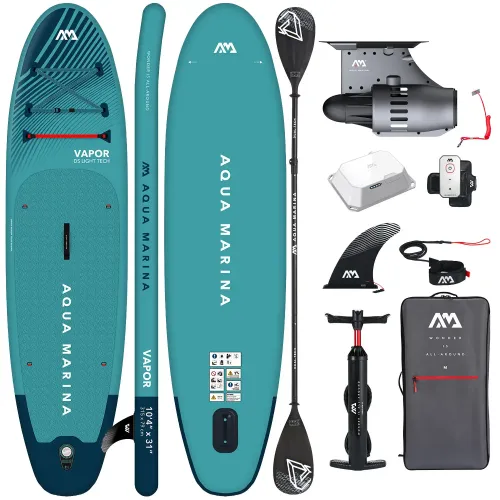 Elektryczna deska SUP Aqua Marina E-Vapor 10'4" z wiosłem kajakowym