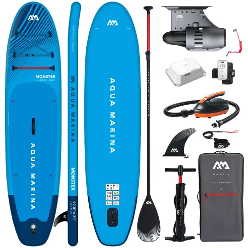 Elektryczna deska SUP Aqua Marina E-Vapor 10'4" z pompką elektryczną niebieska