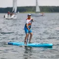 Elektryczna deska SUP Aqua Marina E-Fusion 10'10" z pompką elektryczną niebieska