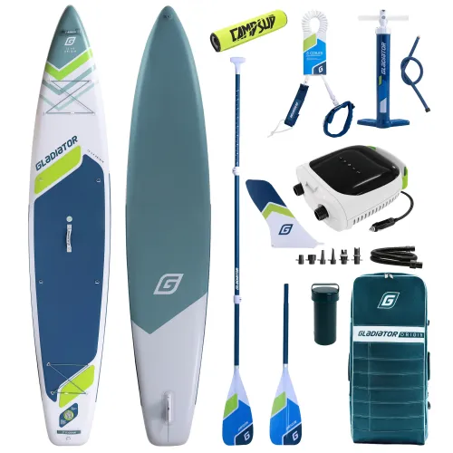 Deska SUP Gladiator Origin 12"6" Sport 2026 z wiosłem kajakowym, bojką i pompką elektryczną PBG-8