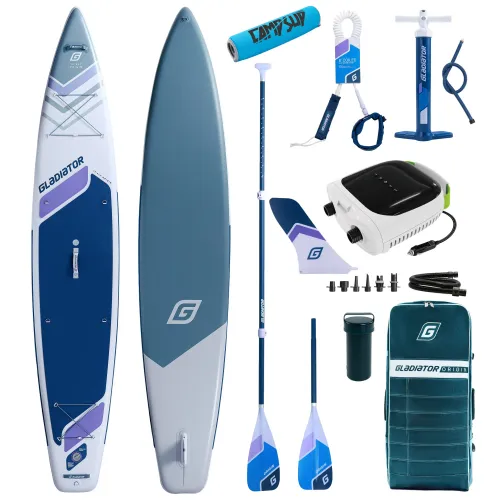 Deska SUP Gladiator Origin 12'6" Light 2026 z wiosłem kajakowym, bojką i pompką elektryczną PBG-8