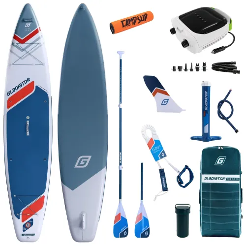 Deska SUP Gladiator Origin 12'6" Touring 2026 z wiosłem kajakowym, bojką do wiosła i pompką elektryczną PBG-8