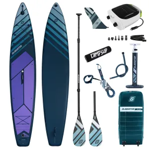 Deska SUP Gladiator Pro 12'6" Light 2026 z wiosłem kajakowym, bojką i pompką elektryczną PBG-8