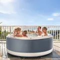 Jacuzzi ogrodowe MSpa PREMIUM VENTO 6-osobowe pompowane z masażem bąbelkowym, ozonem, timerem i filtracją