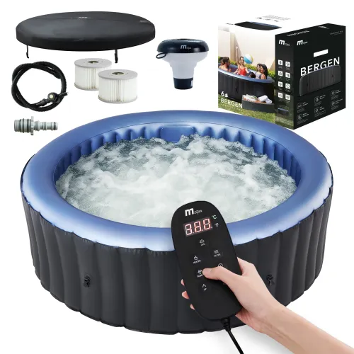Jacuzzi ogrodowe MSpa COMFORT BERGEN Small 4-osobowe pompowane z masażem bąbelkowym, UVC, timerem i filtracją