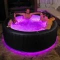 Jacuzzi ogrodowe MSpa URBAN AURORA 6-osobowe pompowane z masażem bąbelkowym, LED i systemem M-ONE