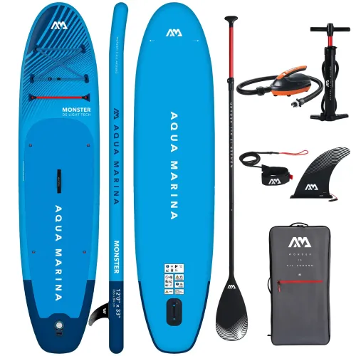 Deska SUP Aqua Marina Monster 12'0" BT-23MOPB + pompka elektryczna AM EP-T16